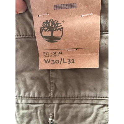 Pre-owned Timberland Trousers In Khaki