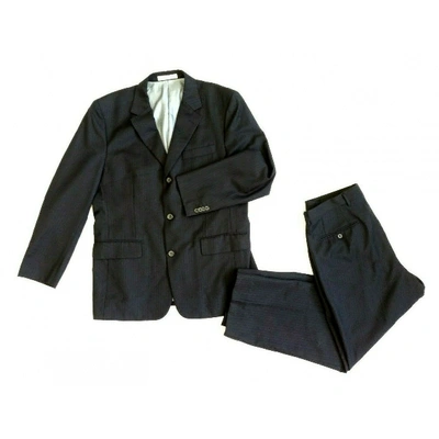 Pre-owned St Dupont Wool Suit In Grey