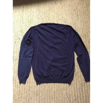 Pre-owned Moschino Pull In Navy