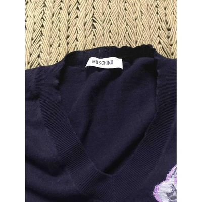 Pre-owned Moschino Pull In Navy