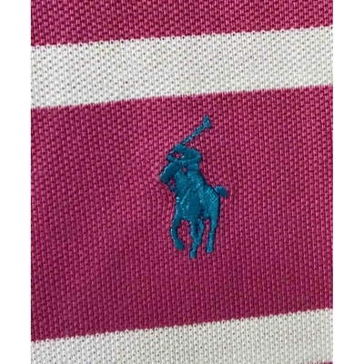 Pre-owned Polo Ralph Lauren Polo Rugby Manches Courtes Polo Shirt In Pink