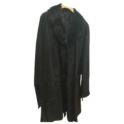 Pre-owned Baldessarini Leather Coat In Brown