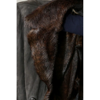 Pre-owned Baldessarini Leather Coat In Brown