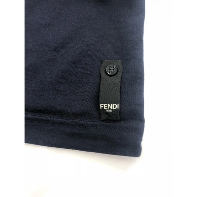 Pre-owned Fendi T-shirt In Blue