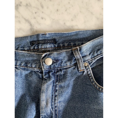 Pre-owned Valentino Straight Jeans In Blue