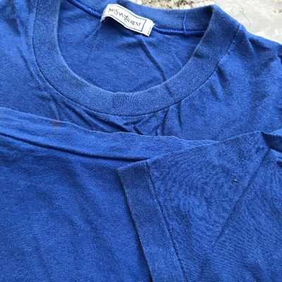 Pre-owned Saint Laurent Blue Cotton T-shirts