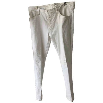 Pre-owned Pt01 White Cotton Jeans