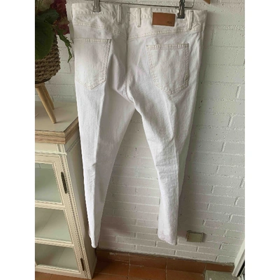 Pre-owned Pt01 White Cotton Jeans