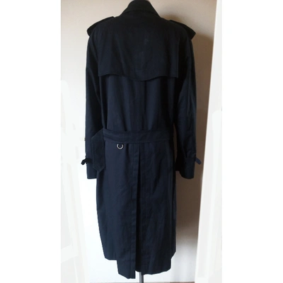 Pre-owned Burberry Blue Cotton Coat