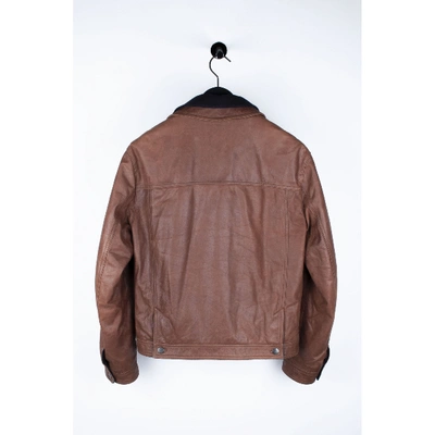 Pre-owned Z Zegna Brown Leather Jacket