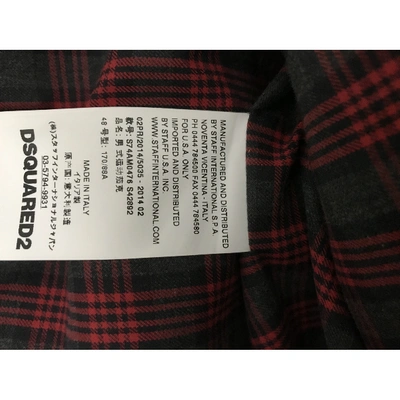 Pre-owned Dsquared2 Leather Jacket In Anthracite