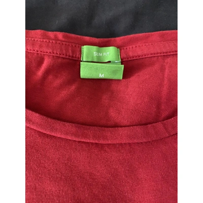 Pre-owned Hugo Boss Red Cotton T-shirts