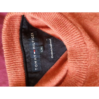 Pre-owned Tommy Hilfiger Wool Pull In Orange