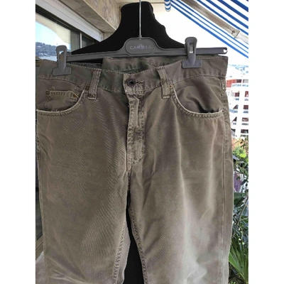 J BRAND Pre-owned Trousers In Khaki