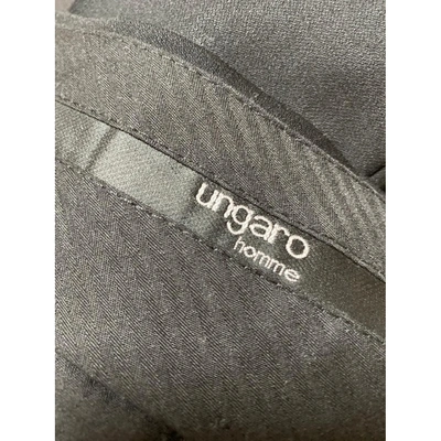 Pre-owned Emanuel Ungaro Wool Suit In Black