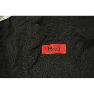 Pre-owned Hugo Boss Silk Jacket In Anthracite