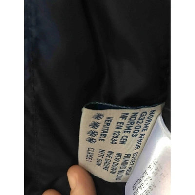 Pre-owned Moncler Coat In Blue