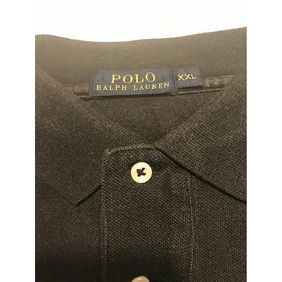 Pre-owned Polo Ralph Lauren Black Cotton Polo Shirts