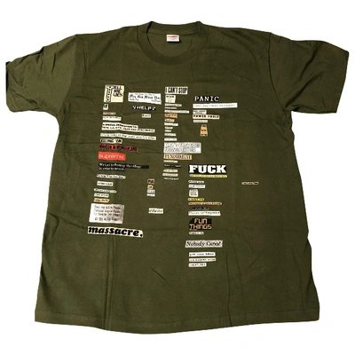 Pre-owned Supreme T-shirt In Green