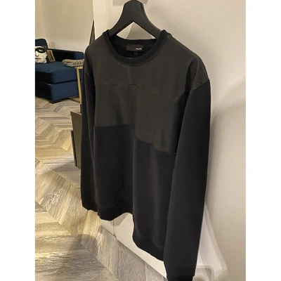 Pre-owned Avelon Leather Sweatshirt In Black