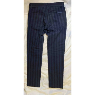 Pre-owned Dolce & Gabbana Navy Cotton - Elasthane Jeans
