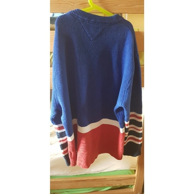 Pre-owned Tommy Jeans Blue Cotton Knitwear & Sweatshirt