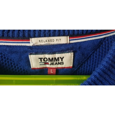 Pre-owned Tommy Jeans Blue Cotton Knitwear & Sweatshirt