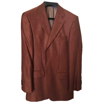 Pre-owned Hugo Boss Wool Jacket In Brown