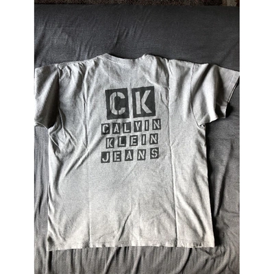 Pre-owned Calvin Klein Grey Cotton T-shirt