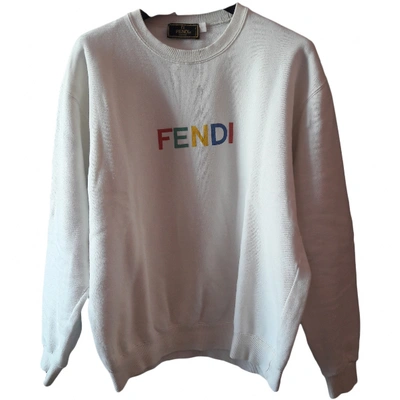 Pre-owned Fendi White Cotton Knitwear & Sweatshirt