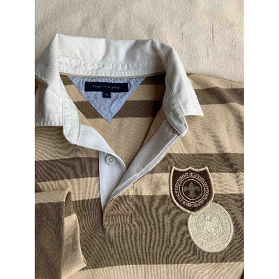 Pre-owned Tommy Hilfiger Polo Shirt In Beige