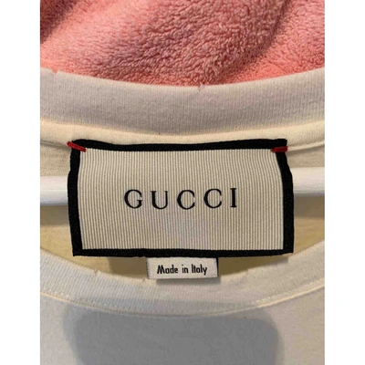 Pre-owned Gucci Linen T-shirt In White