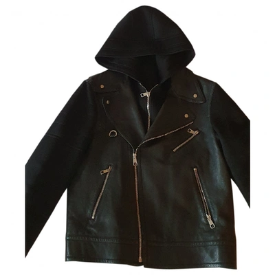 Pre-owned Neil Barrett Leather Jacket In Black