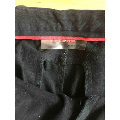 Pre-owned Prada Trousers In Black