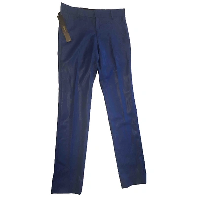 Pre-owned Topman Wool Trousers In Blue