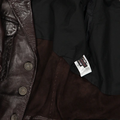Pre-owned Roberto Cavalli Leather Jacket In Brown