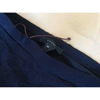 Pre-owned Gucci Navy Cotton - Elasthane Swimwear
