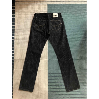 Pre-owned Edwin Straight Jeans In Black