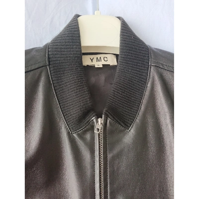 Pre-owned Ymc You Must Create Black Leather Jacket