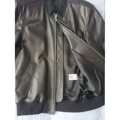 Pre-owned Ymc You Must Create Black Leather Jacket