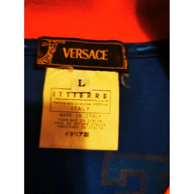 Pre-owned Versace Polo Shirt In Blue