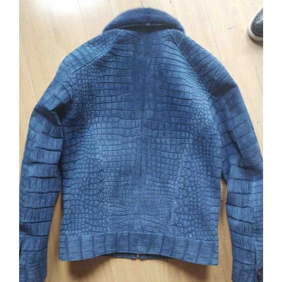 Pre-owned Kiton Blue Crocodile Jacket