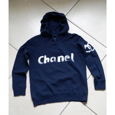 Pre-owned Chanel Navy Cotton Knitwear & Sweatshirt