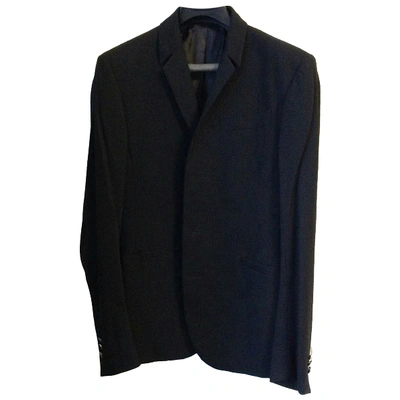 Pre-owned Mugler Wool Suit In Anthracite