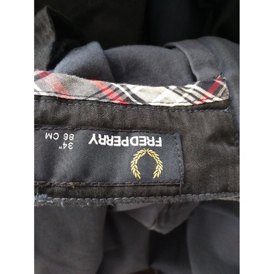 FRED PERRY Pre-owned Trousers In Navy