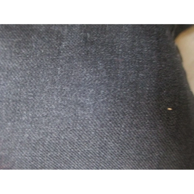 Pre-owned Saint Laurent Wool Trousers In Grey