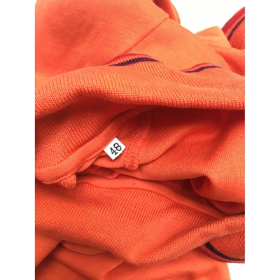 Pre-owned Versace Polo Shirt In Orange