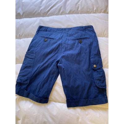Pre-owned Mcq By Alexander Mcqueen Blue Cotton Shorts