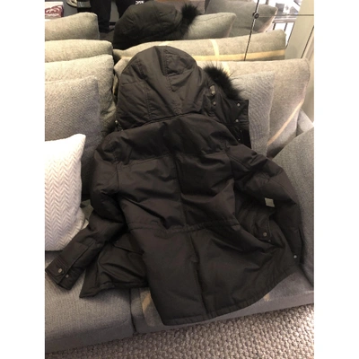 Pre-owned Yves Salomon Black Rabbit Coat