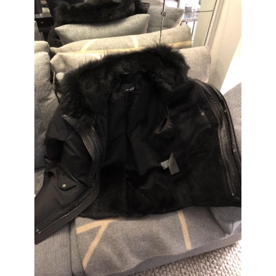 Pre-owned Yves Salomon Black Rabbit Coat